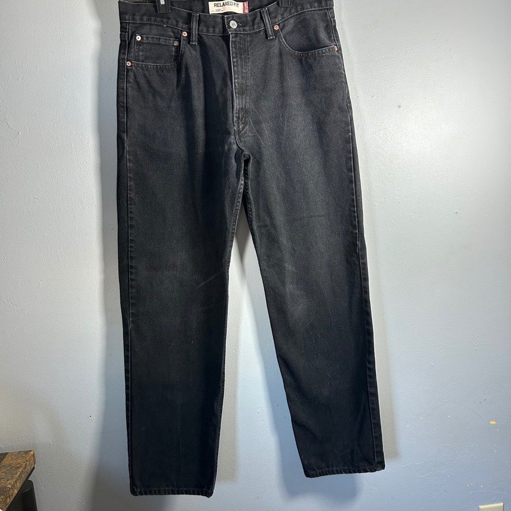 Levi's 550 Jeans Black Relaxed Fit Mens W36 L34 Denim Pants